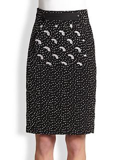 Opening Ceremony Daza Embroidered Front Pocket Pencil Skirt   Black