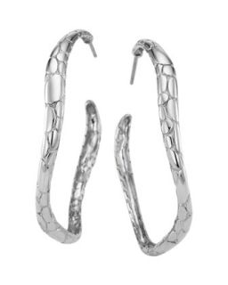 Kali Arus Silver Medium Hoop Earrings