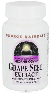 Source Naturals   Grape Seed Extract Proanthodyn 200 mg.   90 Tablets