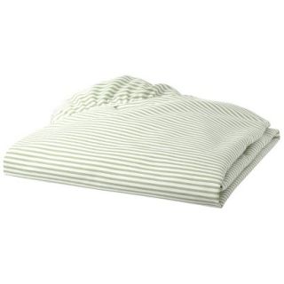 TL Care 100% Cotton Percale Fitted Crib Sheet   Green Stripe