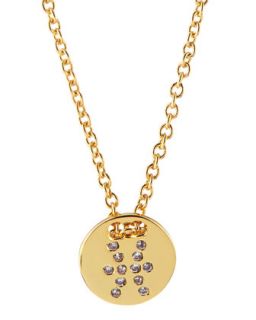 Astrology Shimmer Disc Necklace, Pisces