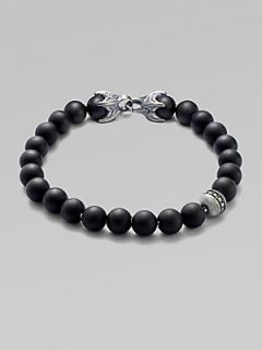 David Yurman Spiritual Bead Bracelet/Onyx & Diamond   Black