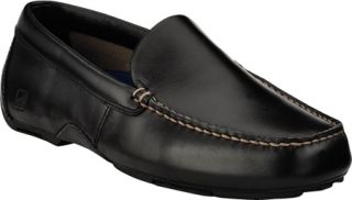 Mens Sperry Top Sider Pilot   Black Leather Moc Toe Shoes