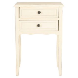 Safavieh Lori Nightstand in Antique White AMH6576E