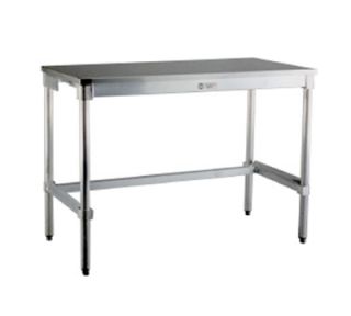 New Age Work Table w/ Crossrails & 16 Gauge Stainless Top, 84x24 in, Aluminum