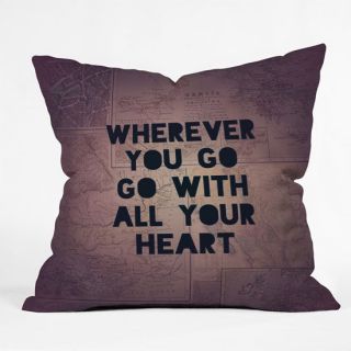 Wherever You Go Throw Pillow Purple One Size For Women 236888750