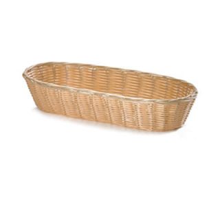 Tablecraft Handwoven Basket, 15 x 6 x 3 in, Polypropylene, Natural, Oblong