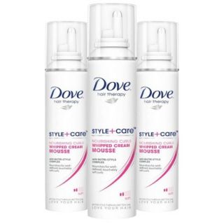 Dove Styling Aid Nourishing Curls Whipped Cr�me Mousse 3 Pack Bundle 21oz