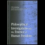 Philosophical Investigat. Human Freedom