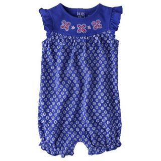 Just One YouMade by Carters Girls Ruffle Sleep Romper   Blue/White 3 M