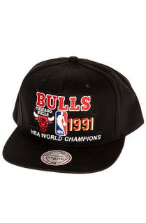 Mitchell & Ness Snapback Hat The Chicago Bulls 1991 in Black