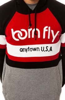 Born Fly Sweater Storm Hoody in Heather Grey