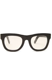 Super Sunglasses The Ciccio in Black with Clear Lenses
