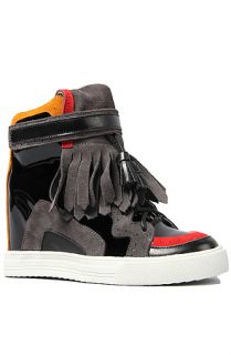 Jeffrey Campbell Sneaker Tribal in Concrete Red and Yellow