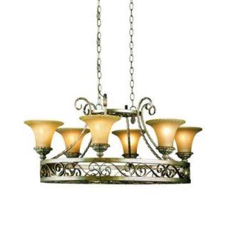 Eurofase Seraphine Collection 6 Light 98 in. Hanging Silver and Gold Chandelier 14573 019