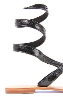 Cocobelle Sandal Snake Ankle Wrap in Black