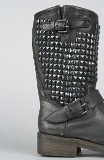 Ash Shoes The Trash Boot in Black with Black Studs