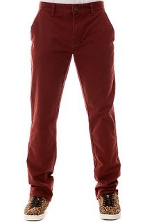 RVCA Pants All Time Chino in Red Earth