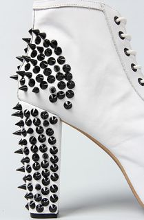 Jeffrey Campbell The Spike Shoe in White With Black Studs