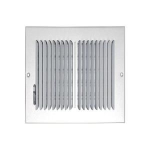 SPEEDI GRILLE 8 in. x 8 in. White Ceiling/Sidewall Vent Register with 2 Way Deflection SG 88 CW2