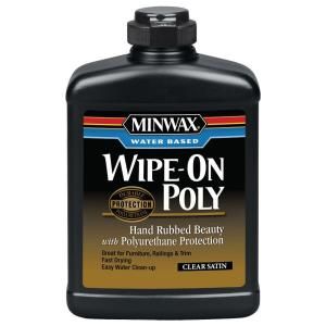 Minwax 1 Pint Clear Satin Water Based Wipe On Poly 40917
