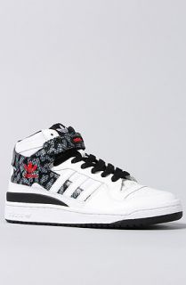adidas The Forum Mid Sneaker in White Black
