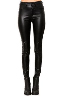 Widow Pants High Waisted Faux Leather in Black