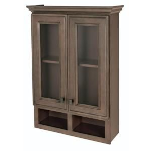 Home Decorators Collection Albright 27.5 in. W Wall Storage Cabinet in Winter Gray 19FVTT25