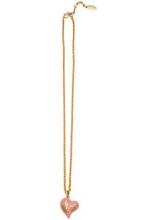 Vivienne Westwood Anglomania Necklace Elizabeth Pendant in Pink and Gold