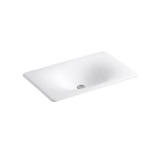 KOHLER Iron/Tones Undermount Bathroom Sink in White K 2826 0