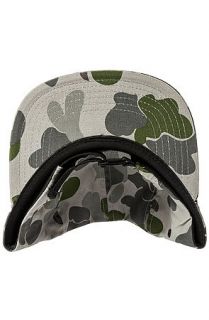 Crooks and Castles Hat Long Range 5 Panel in Grey Camo