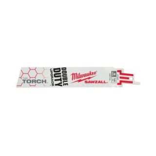 Milwaukee 6 in. 14 TPI Double Duty Super Sawzall The Torch Reciprocating Saw Blades (5 Pack) 48 00 5782