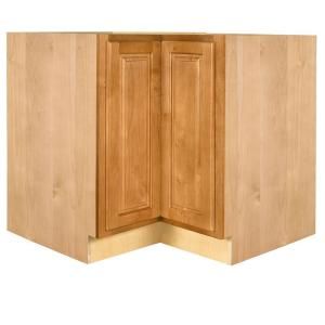 Home Decorators Collection Assembled 33x34.5x24 in. Easy Reach Corner Cabinet in Woodford Cinnamon DISCONTINUED EZR33R WCN