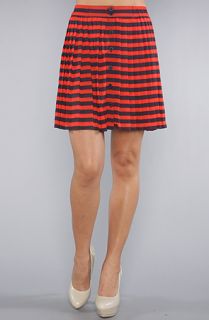 Motel The Lilly Skirt in Red and Navy