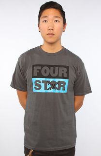 Fourstar Clothing The Pirate Stacked Tee in Charcoal