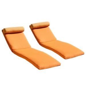 RST Outdoor Deco Patio Chaise Lounge Cushion in Tikka Orange (Set of 2) OP MATT DEC 2 TKA K
