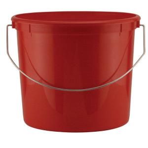Leaktite 5 Qt. Red Plastic Bucket with Steel Handle (Pack of 3) 209313