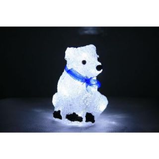 XEPA 8 in. Decorative White LED Polar Bear with Scarf Light EHX AB001