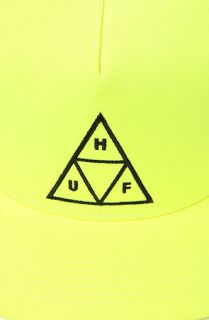 HUF Hat Triple Triangle in Neon Yellow