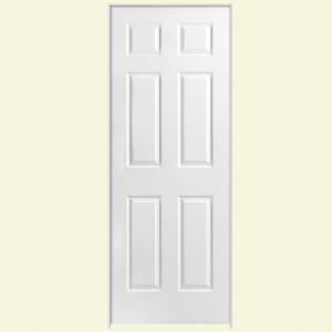 Masonite Textured 6 Panel Hollow Core Primed Composite Prehung Interior Door 180096