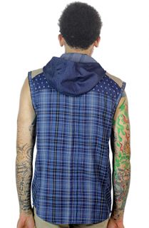 Entree LS VICTOR FLANNEL Button Down Vest Hoody
