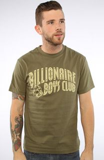 Billionaire Boys Club The Classic Arch Logo Tee in Olive Sand