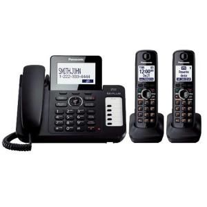 Panasonic DECT 6.0+ Corded/Cordless Phone with All Digital Answering System, Talking CID, Speakerphone, and 2 Handsets KX TG6672B