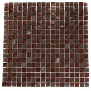 Splashback Tile Penny Pottery Squares 12 in. x 12 in. x 8 mm Glass Floor and Wall Tile (1 sq. ft.) PENNY POTTERY SQUARES GLASS TILES
