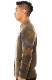 Insight Sweater Army Library Cardigan in Kool G Khaki Green