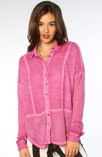 Free People Buttondown Zahara Buttondown in Berry