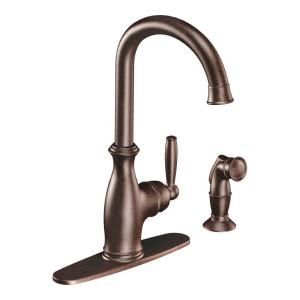 MOEN Brantford Single Handle High Arc Kitchen Faucet in Oil Rubbed Bronze 7735ORB