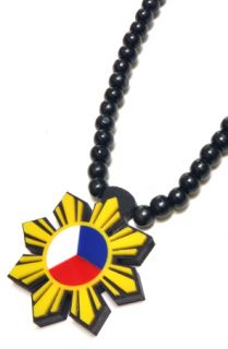 SwaggWood Philippine symbol Sun Multi color Acrylic and Wood Pendant