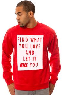 Kill Brand The Let It Kill You Crewneck Sweatshirt in Red
