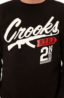 The Crooks and Castles Sweatshirt 2nd Amendment in Black